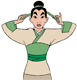 Mulan tying her hair