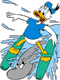 Donald Duck water skiing