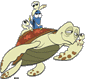 Dory, Crush, juvenile turtles