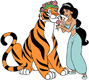 Jasmine making a crown of flowers for Rajah