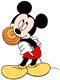 Mickey Mouse enjoying a lollipop