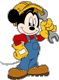 Mickey Mouse the construction worker