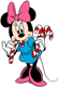 Minnie Mouse eating candy cane