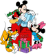 Mickey, Minnie, Pluto at the mailbox