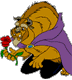 Beast holding a rose