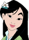 Mulan with flower in her hair