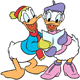 Donald, Daisy Duck singing carols