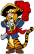 Tigger dressed as a pirate