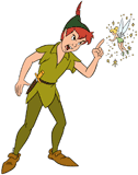 Peter Pan scolding Tinker Bell