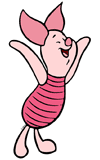 Piglet cheering
