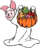Piglet's Halloween garden treats