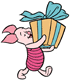 Carrying wrapped present