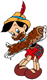 Pinocchio eating log cake