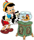 Pinocchio, Figaro and Cleo