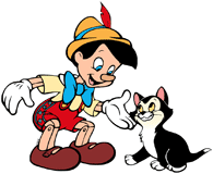 Pinocchio greeting Figaro
