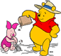Pooh, Piglet planting seeds