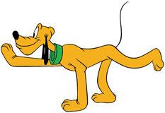 Pluto doing yoga