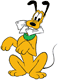 Pluto holding letters in his mouth