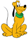 Pluto sitting down