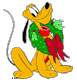 Pluto wearing wreath