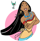 Pocahontas smiling at Flit