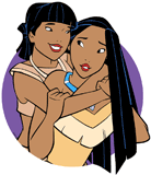 Nakoma hugging Pocahontas