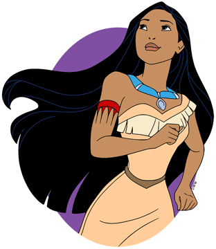 Pocahontas running, close up