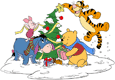 Winnie the Pooh, Piglet, Tigger, Eeyore Christmas tree