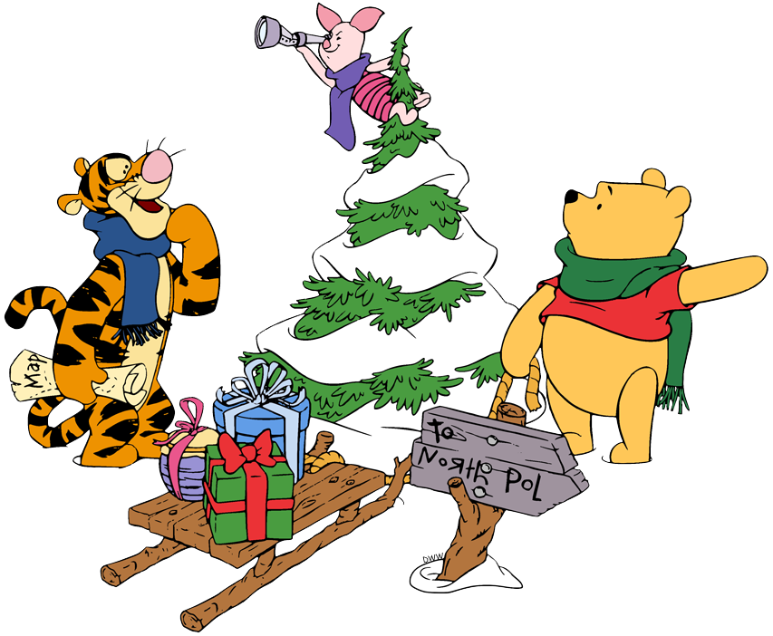 Pooh Christmas Clipart