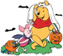 Winnie the Pooh and Piglet trick-or-treating