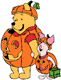 Winnie the Pooh and Piglet trick-or-treating