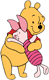 Pooh, Piglet hugging