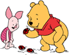 Winnie the Pooh, Piglet admiring some ladybugs