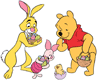 Winnie the Pooh, Piglet and Rabbit