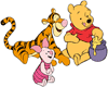 Pooh, Piglet, Tigger