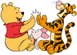 Pooh, Piglet and Tigger playing patty-cake
