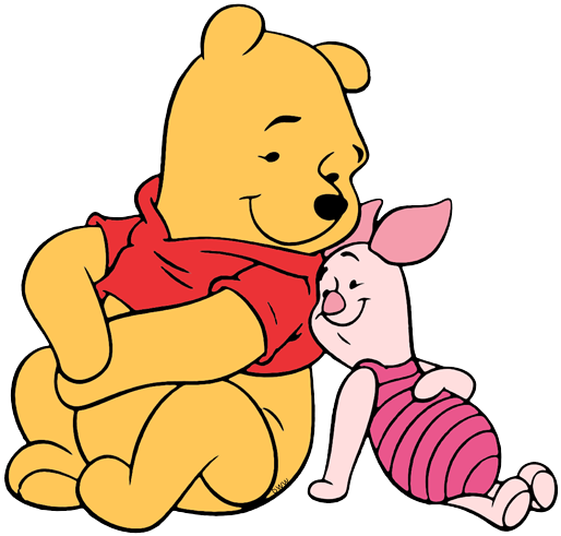 all-original. transparent images of Piglet and Winnie the Pooh reading, pic...