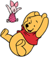 Winnie the Pooh and Piglet falling