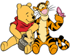 Winnie the Pooh and Tigger admiring a butterfly