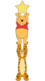 Winnie the Pooh & Tigger reaching for a star