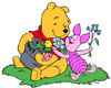 Pooh, Piglet flowers