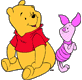 Pooh, Piglet back to back