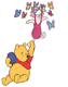 Winnie the Pooh, Piglet, butterflies