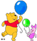 Pooh, Piglet balloons