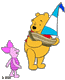 Winnie, Piglet, toy boat