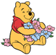 Winnie the Pooh, flowers