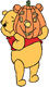 Winnie the Pooh holding pumpkin