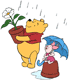 Winnie, Piglet in the rain