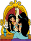 Jasmine brushing her hair