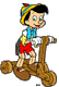 Pinocchio on scooter
